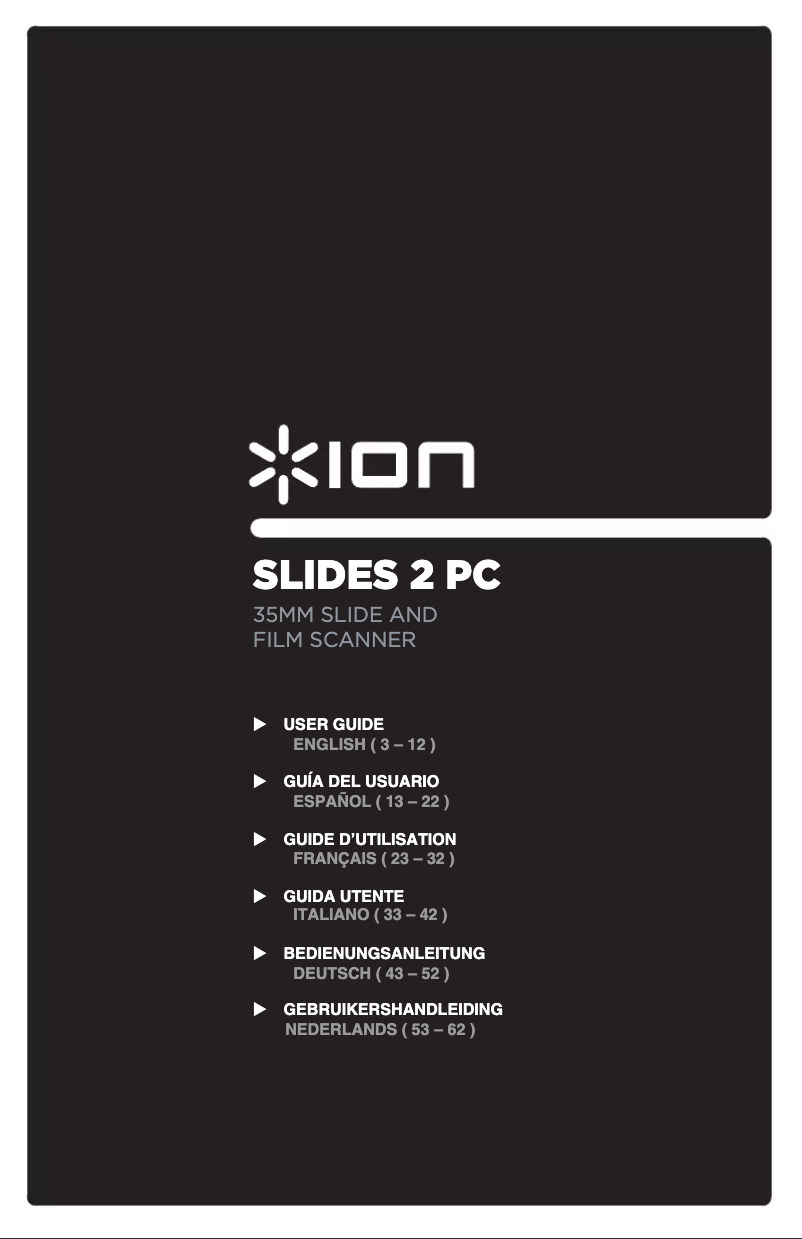 Page 1 de la notice Manuel utilisateur ION Slides 2 PC