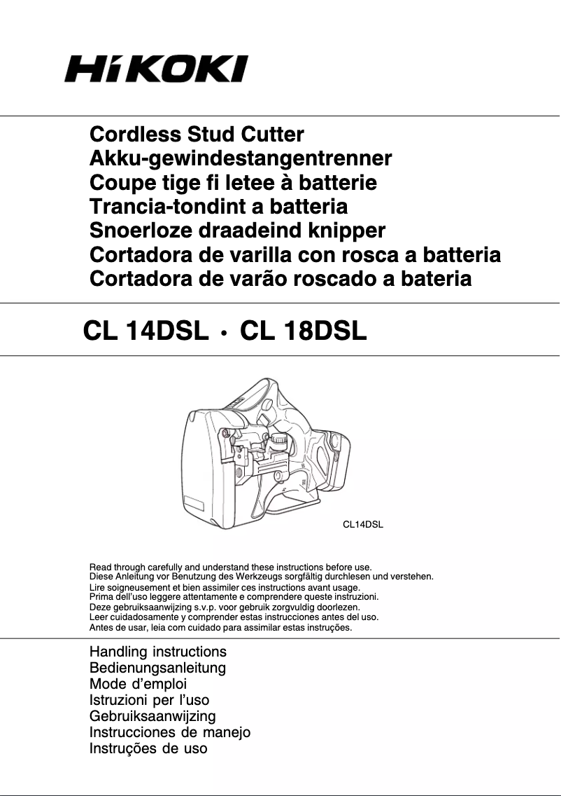 Image de la première page du manuel de l'appareil CL14DSL