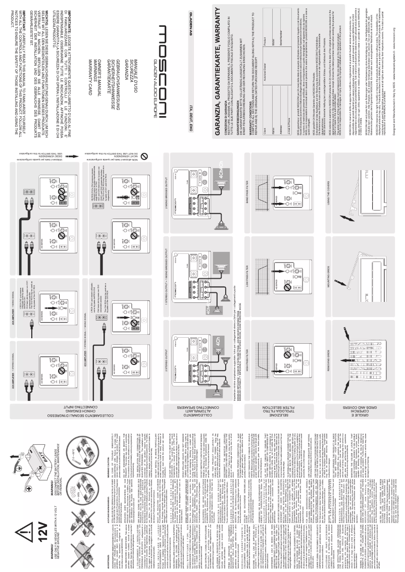 Page n°1 - Manuel utilisateur Mosconi AS 300.2