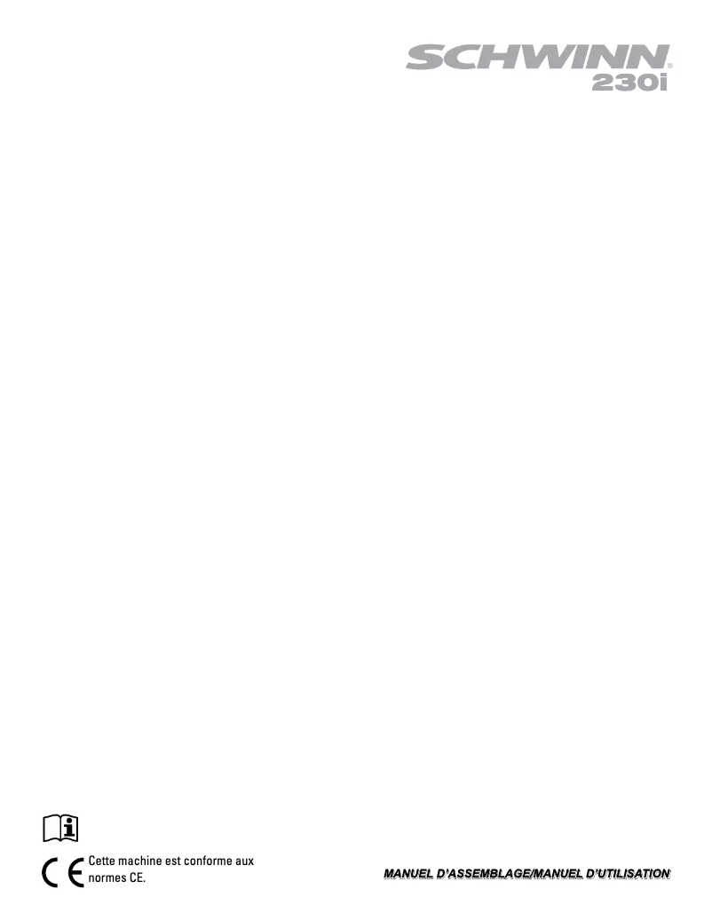Page 1 de la notice Manuel utilisateur Schwinn 230i
