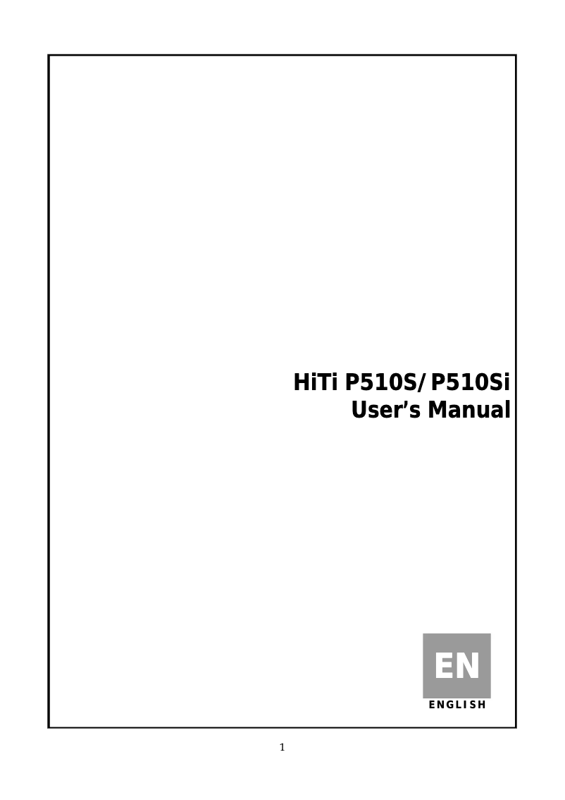 Image de la première page du manuel de l'appareil P510S