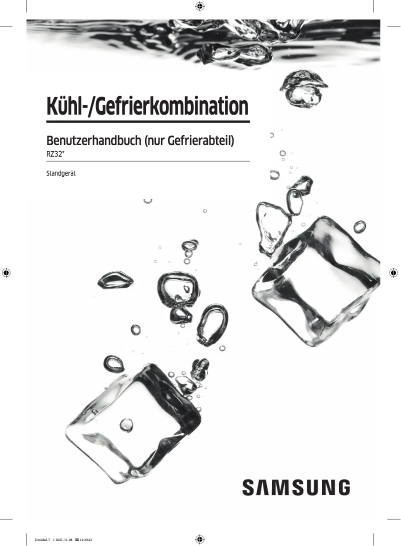 Page n°1 - Manuel utilisateur Samsung RZ32A748548