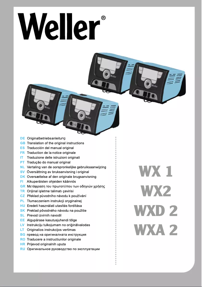 Page n°1 - Manuel utilisateur Weller WX 2011