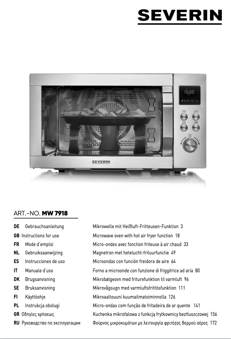 Page 1 de la notice Manuel utilisateur Severin MW 7918