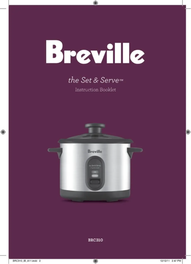 Page n°1 - Manuel utilisateur Breville the Set & Serve BRC310