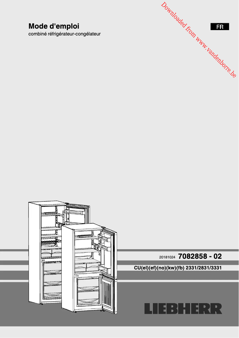 Image de la première page du manuel de l'appareil CUno 2831