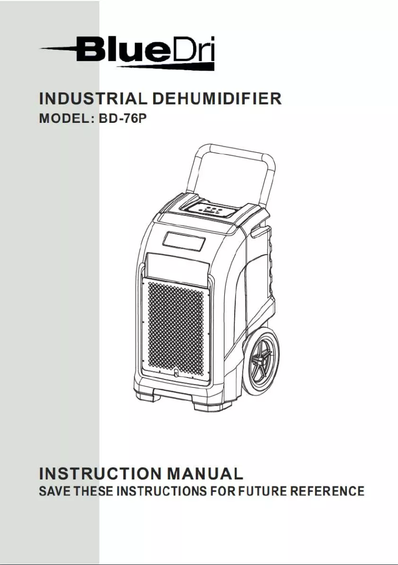 Image de la première page du manuel de l'appareil BD-76P