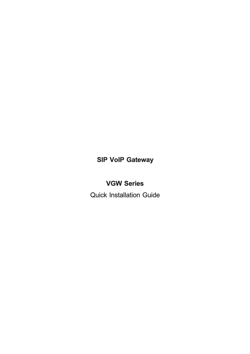 Page 1 de la notice Manuel utilisateur Planet VGW-2420FS