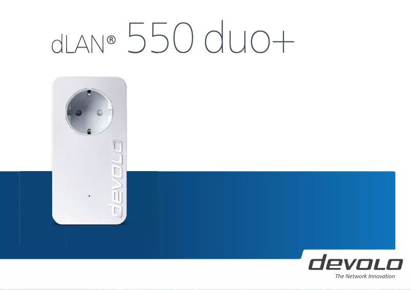 Page 1 of the manual User Manual Devolo dLAN 550 duo+