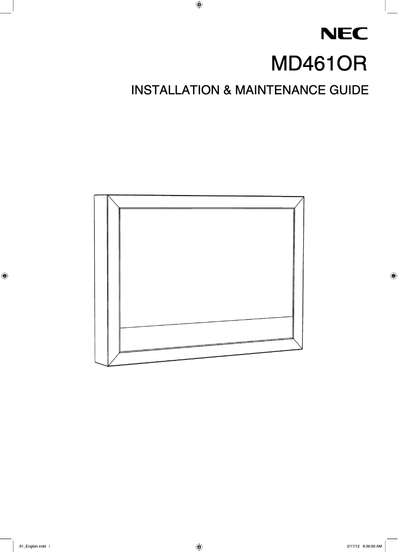 Image de la première page du manuel de l'appareil MD461 OR