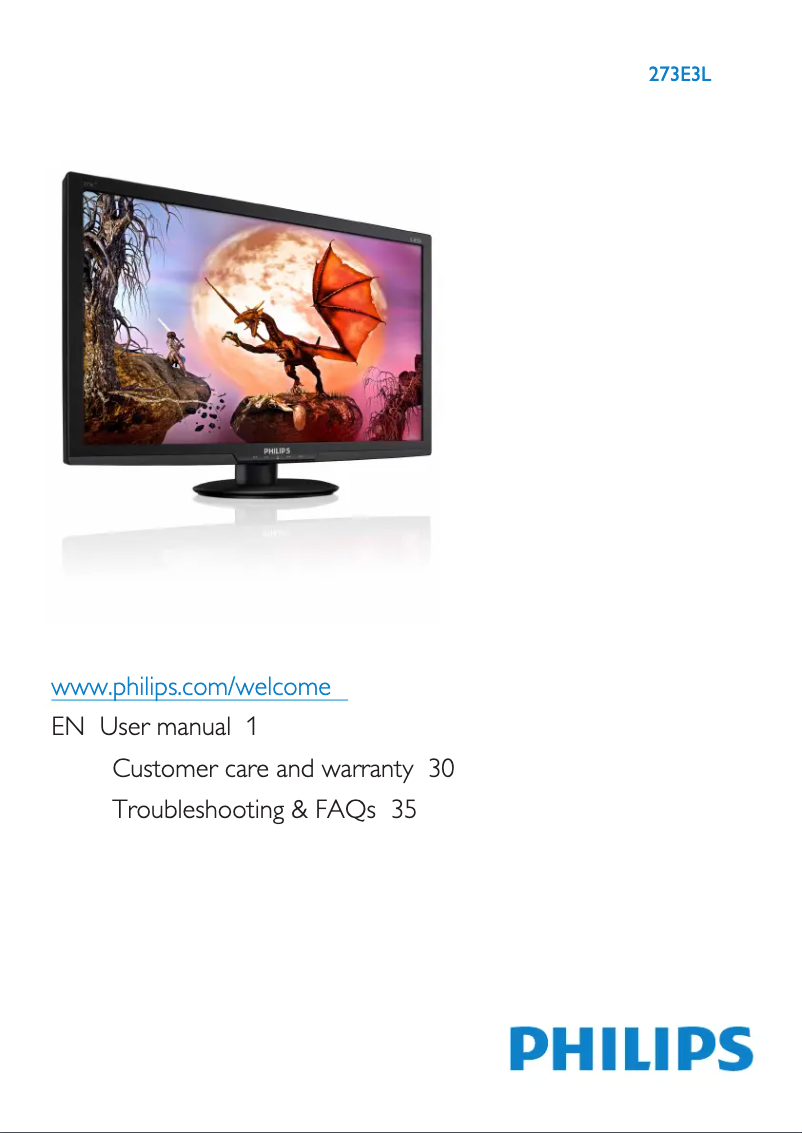 Page n°1 - Manuel utilisateur Philips 273E3L