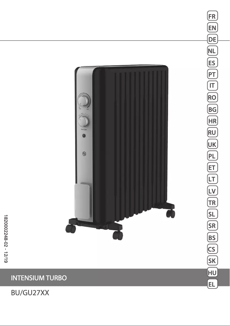 Image de la première page du manuel de l'appareil Intensium Turbo BU2751