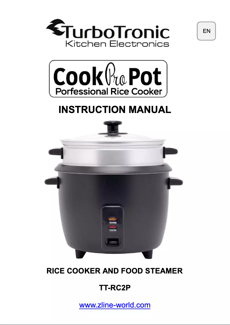 Page 1 de la notice Manuel utilisateur TurboTronic Cook Pro Pot TT-RC2P