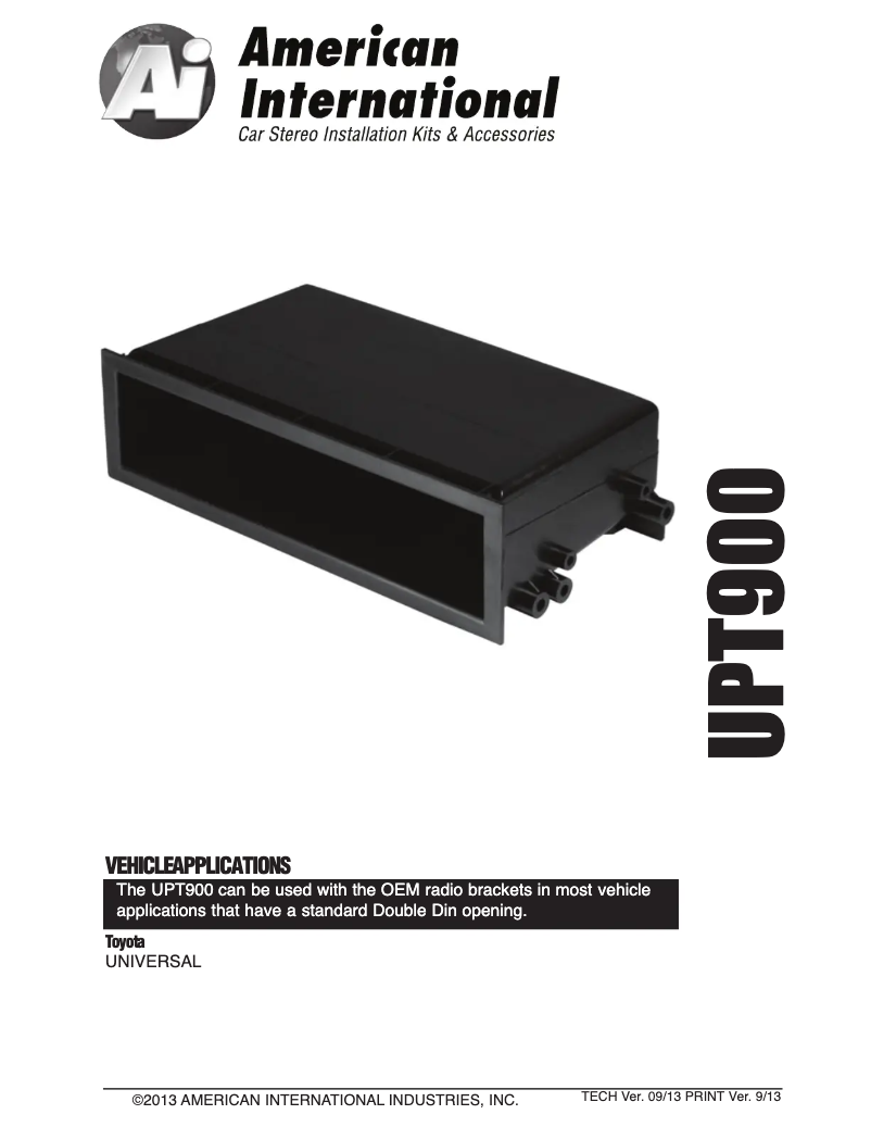 Page n°1 - Manuel utilisateur American International UPT900