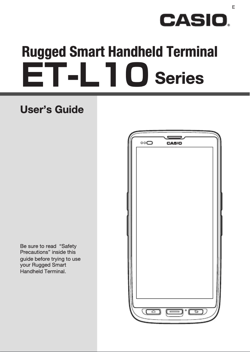 Página 1 del manual Manual de usuario Casio ET-L10