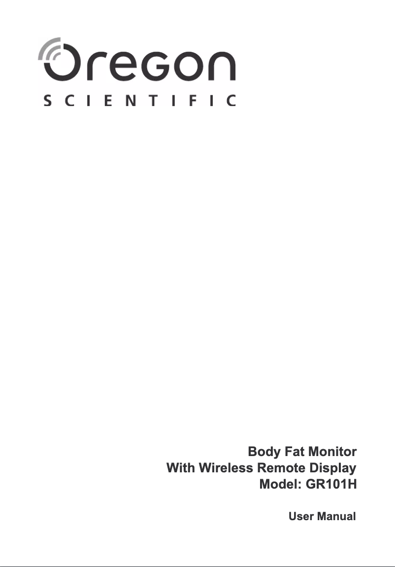 Page 1 de la notice Manuel utilisateur Oregon Scientific GR101H