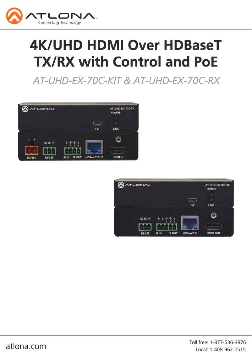 Image de la première page du manuel de l'appareil AT-UHD-EX-70C-KIT