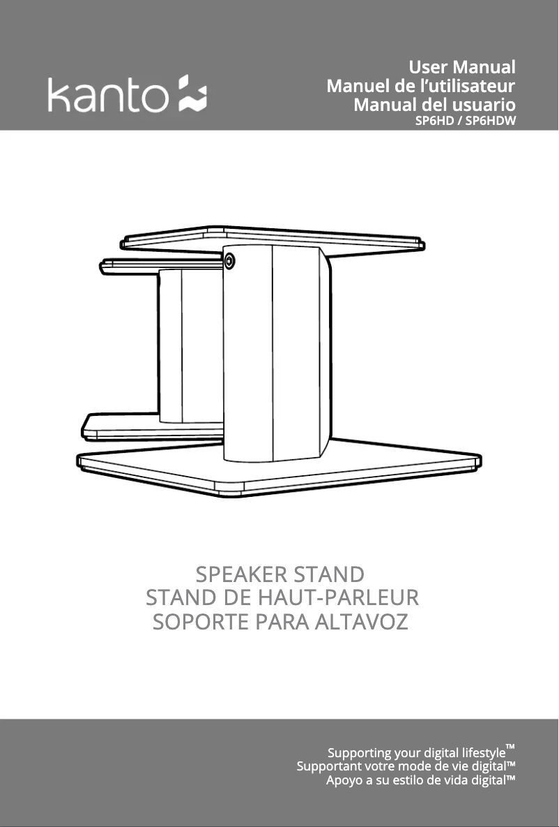 Page 1 de la notice Manuel utilisateur Kanto SP6HDW
