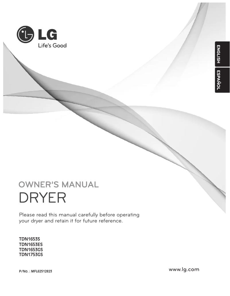 Page n°1 - Manuel utilisateur LG TDN1753GS
