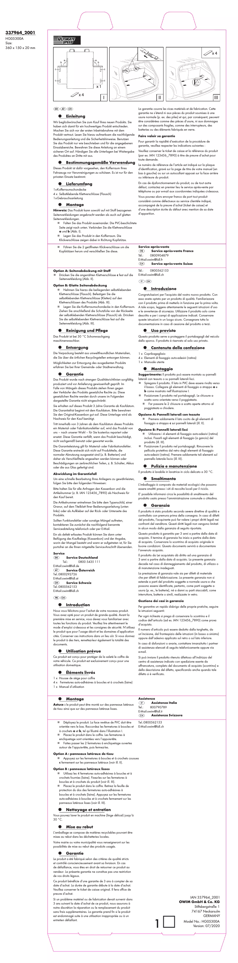 Page 1 de la notice Manuel utilisateur Ultimate Speed HG05300A