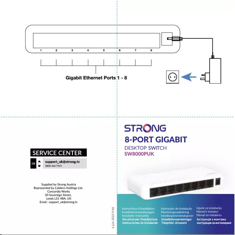 Page n°1 - Manuel utilisateur Strong SW8000PUK