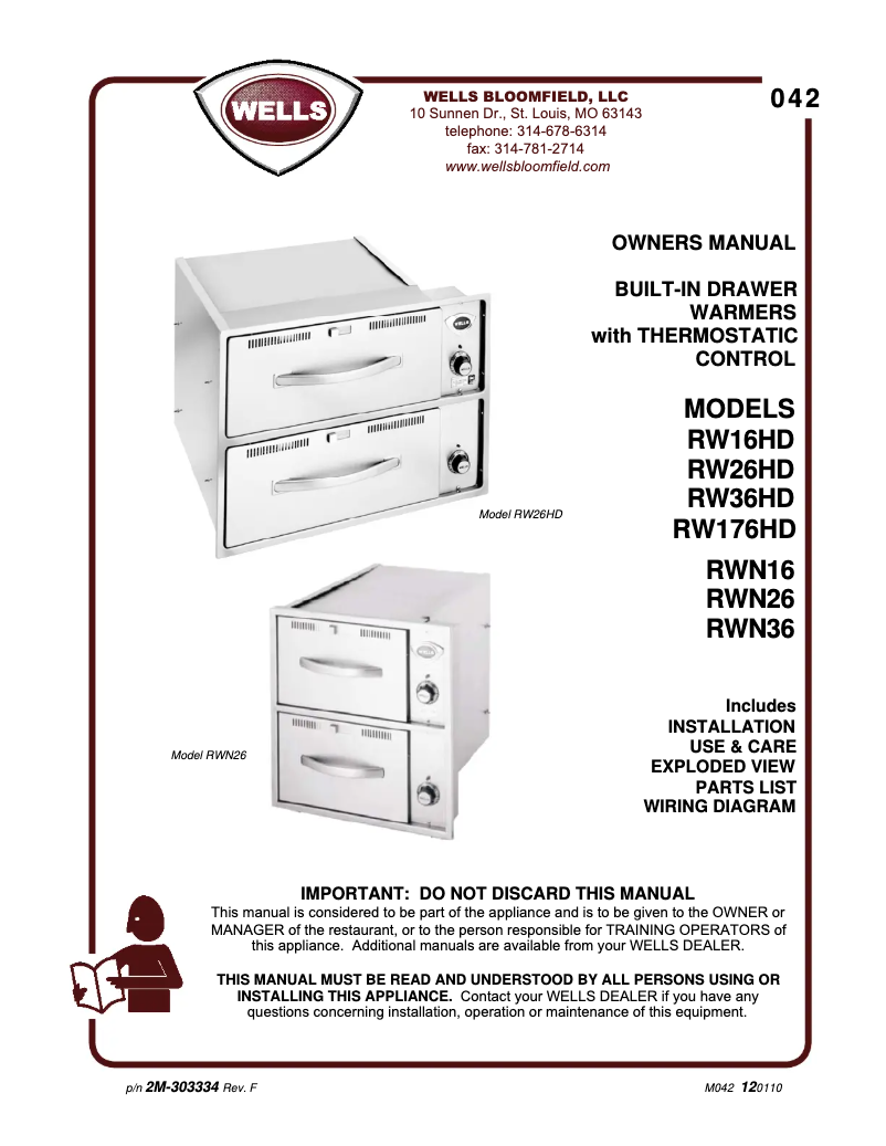 Image de la première page du manuel de l'appareil RW16HD