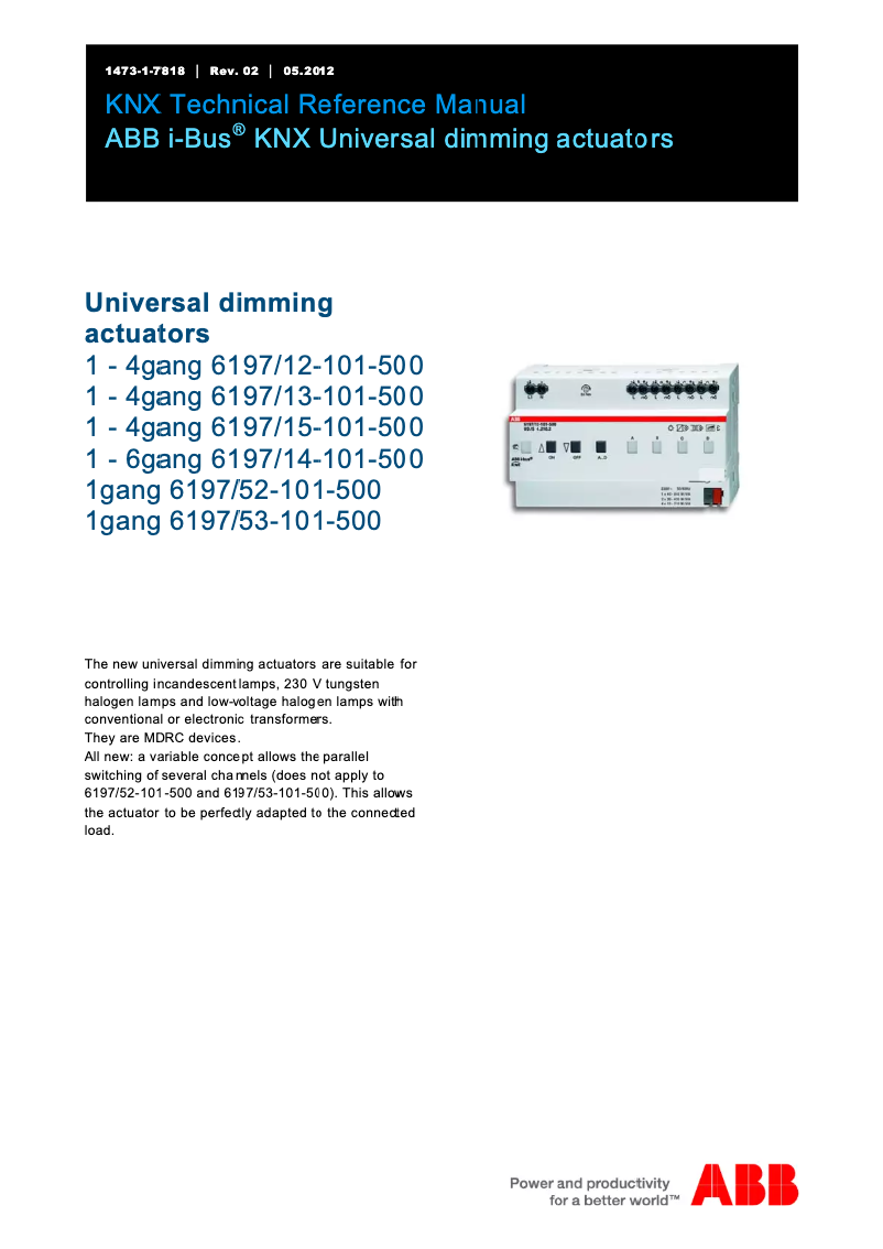 Page 1 de la notice Manuel utilisateur ABB UD/S4.315.2