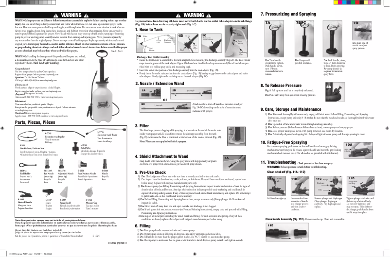 Page 1 de la notice Manuel utilisateur Chapin 29002