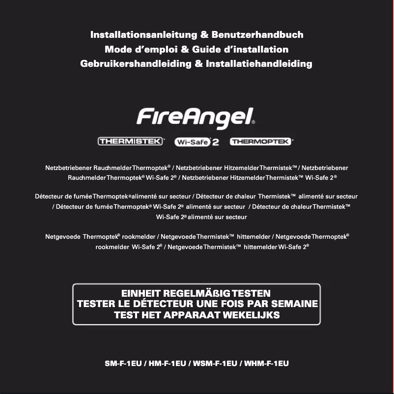 Page 1 de la notice Manuel utilisateur FireAngel HM-F-1EU