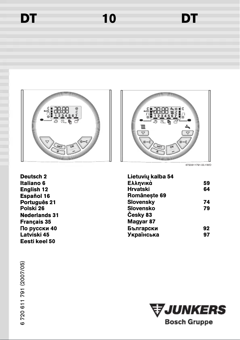 Page n°1 - Manuel utilisateur Bosch DT20