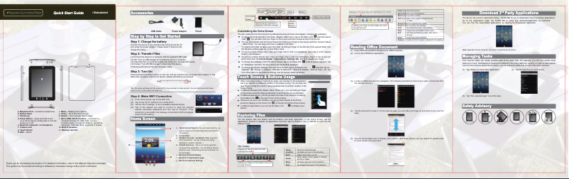 Page 1 de la notice Manuel utilisateur Lenco TAB-811