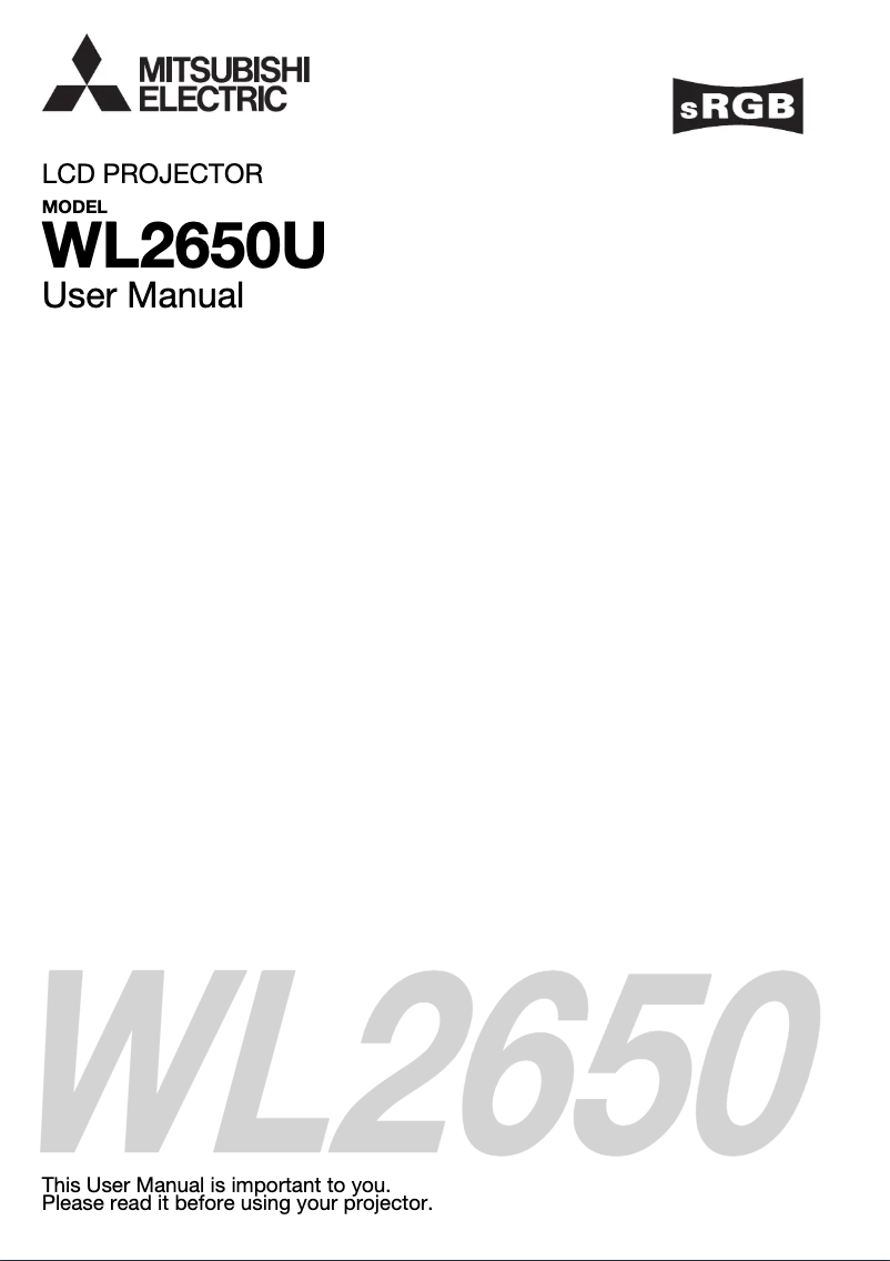 Image de la première page du manuel de l'appareil WL2650U