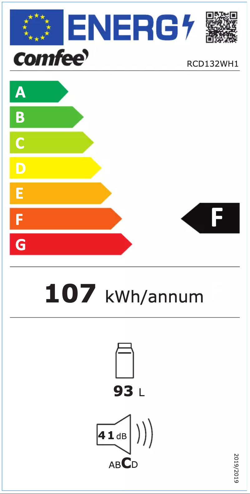 Page 1 de la notice Manuel utilisateur Comfee RCD132WH1