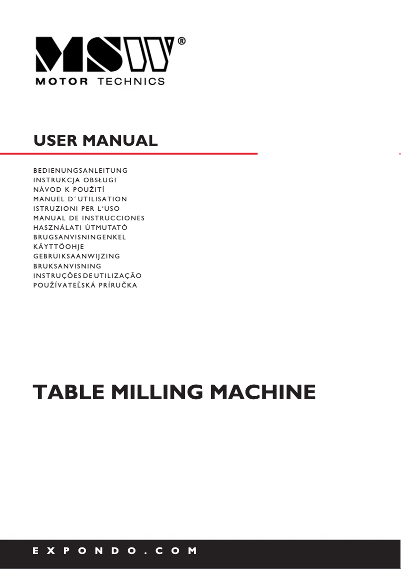 Page 1 de la notice Manuel utilisateur MSW MSW-WOBD-1500Y