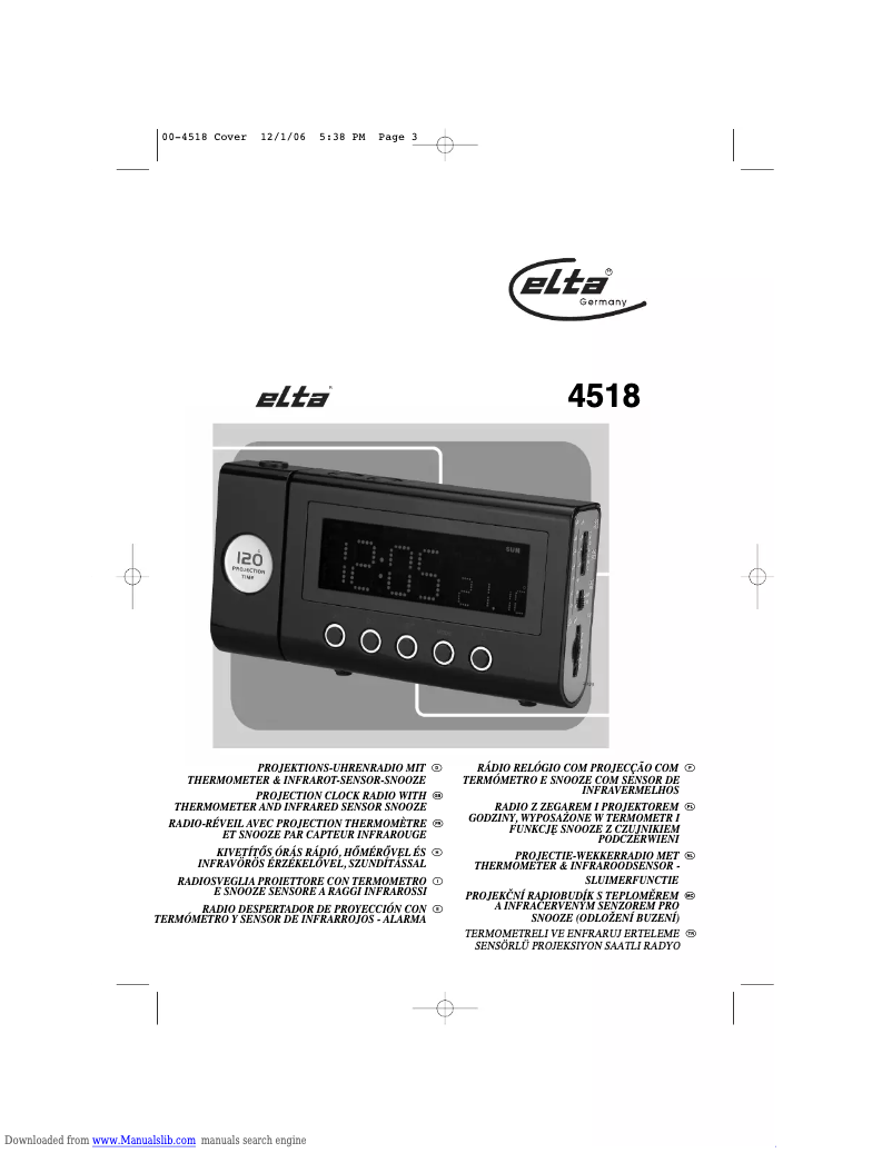 Page n°1 - Manuel utilisateur Elta 4518