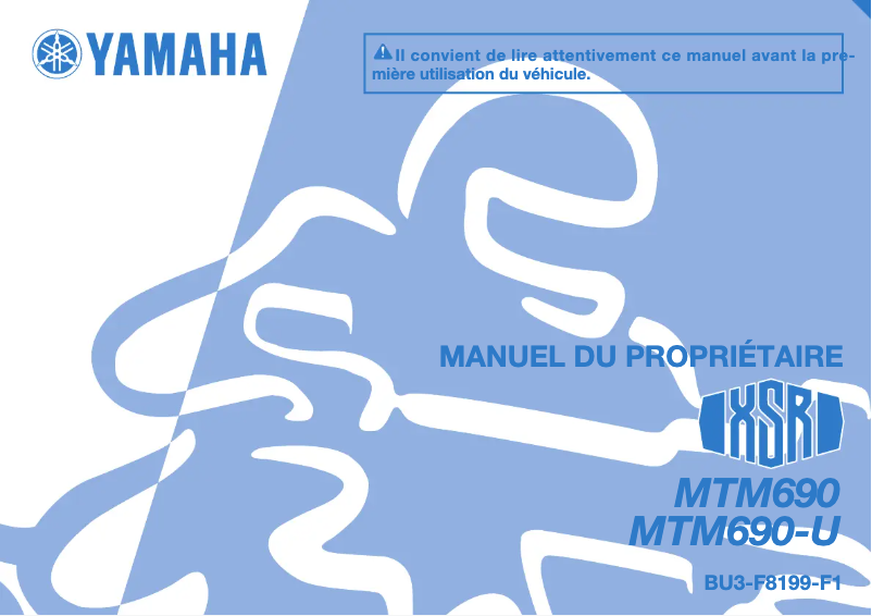 Page 1 de la notice Manuel utilisateur Yamaha XSR700 (2018)