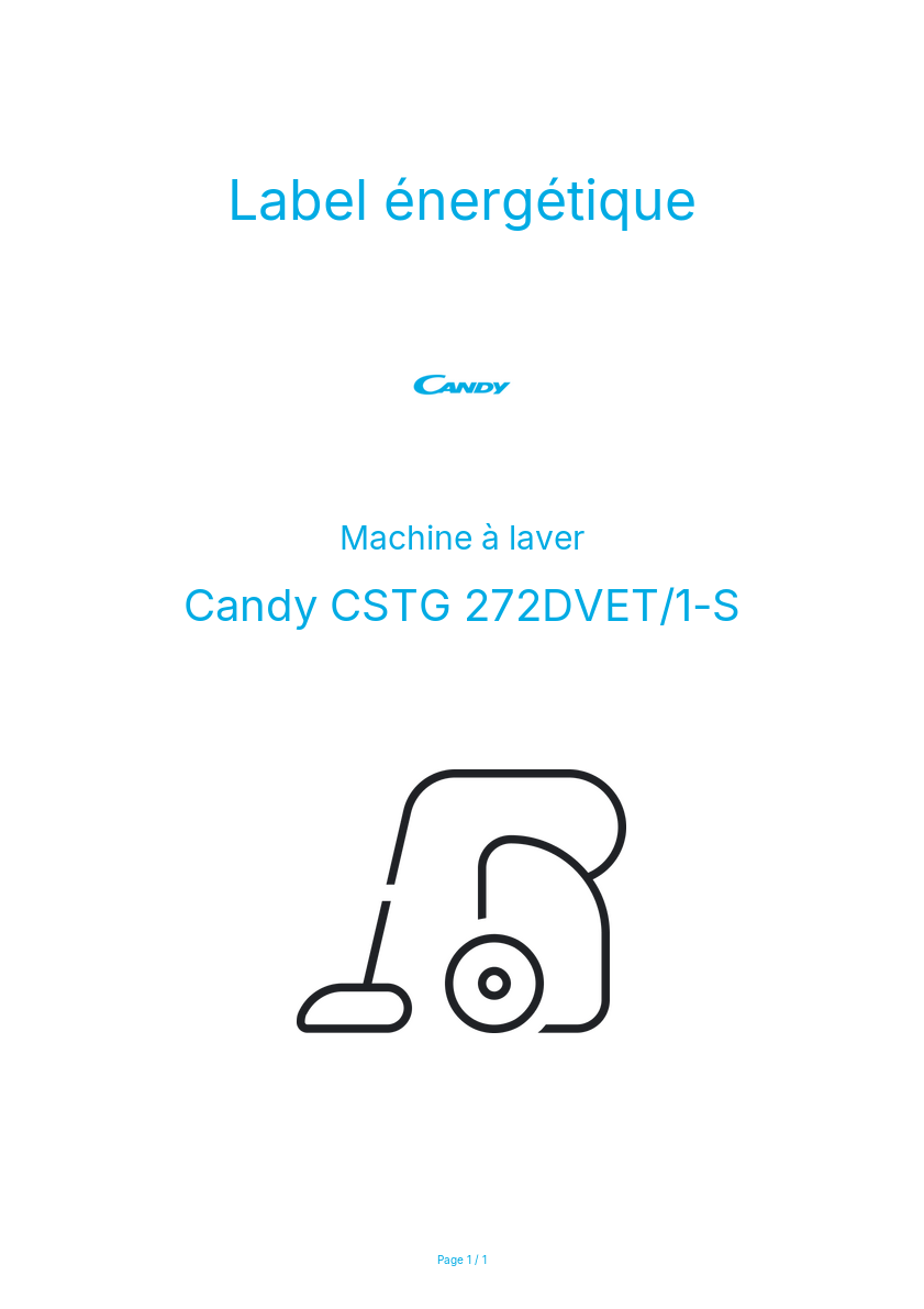 Image de la première page du manuel de l'appareil CSTG 272DVET/1-S