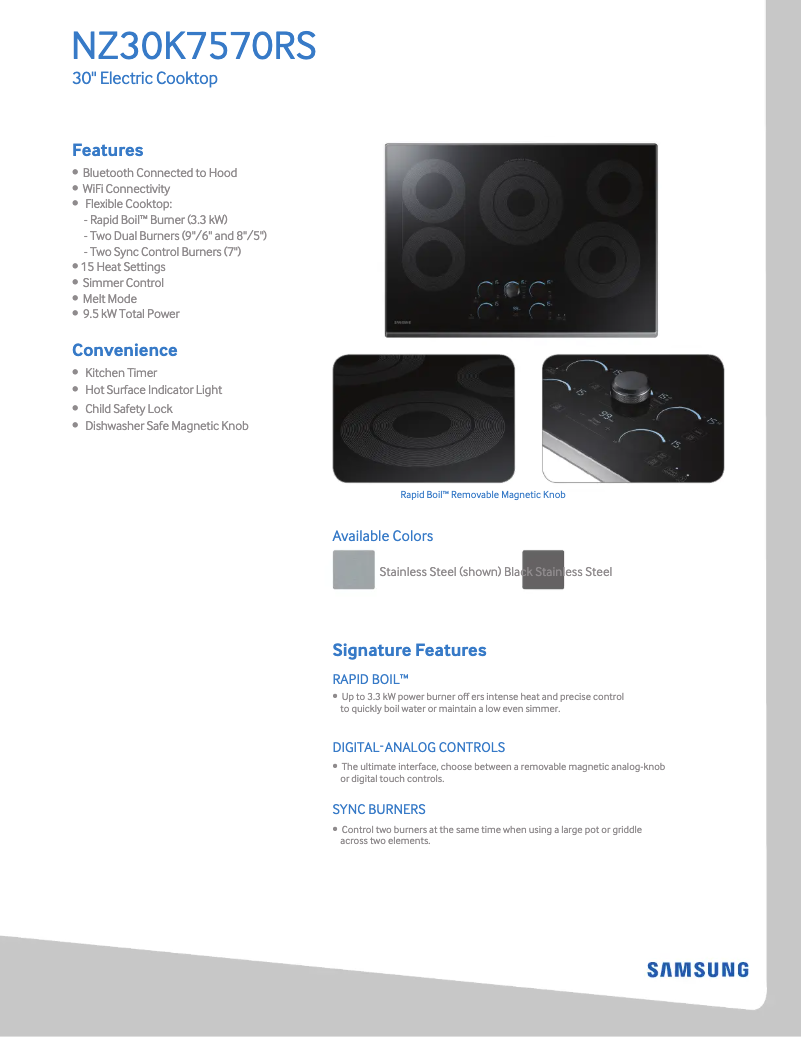 Image de la première page du manuel de l'appareil NZ30K7570RS