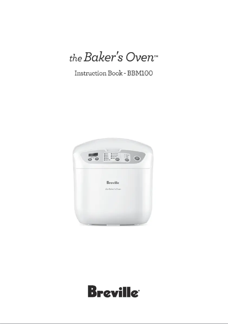 Page n°1 - Manuel utilisateur Breville Baker's Oven BBM100