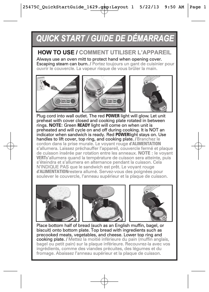 Image de la première page du manuel de l'appareil 25476C