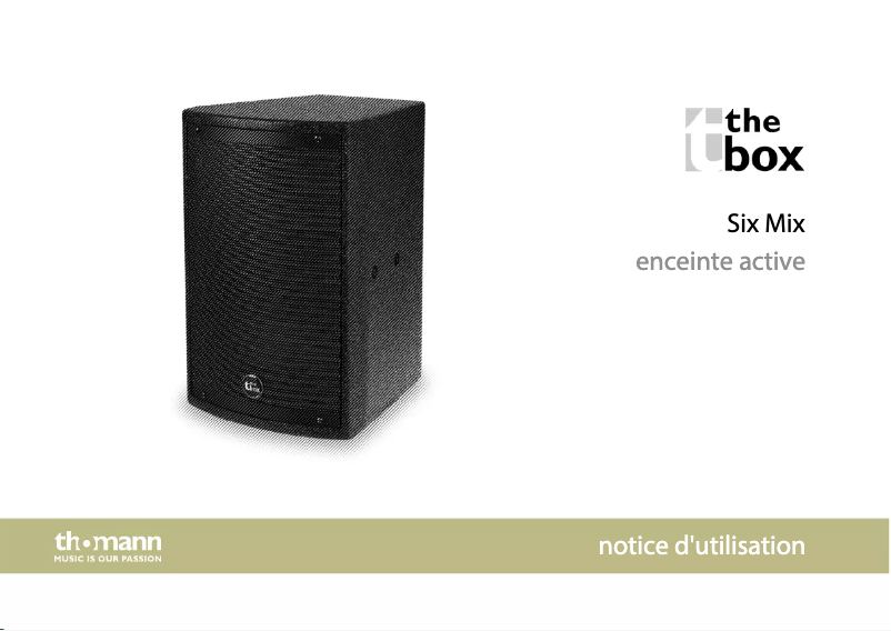 Page 1 de la notice Manuel utilisateur The Box Six Mix