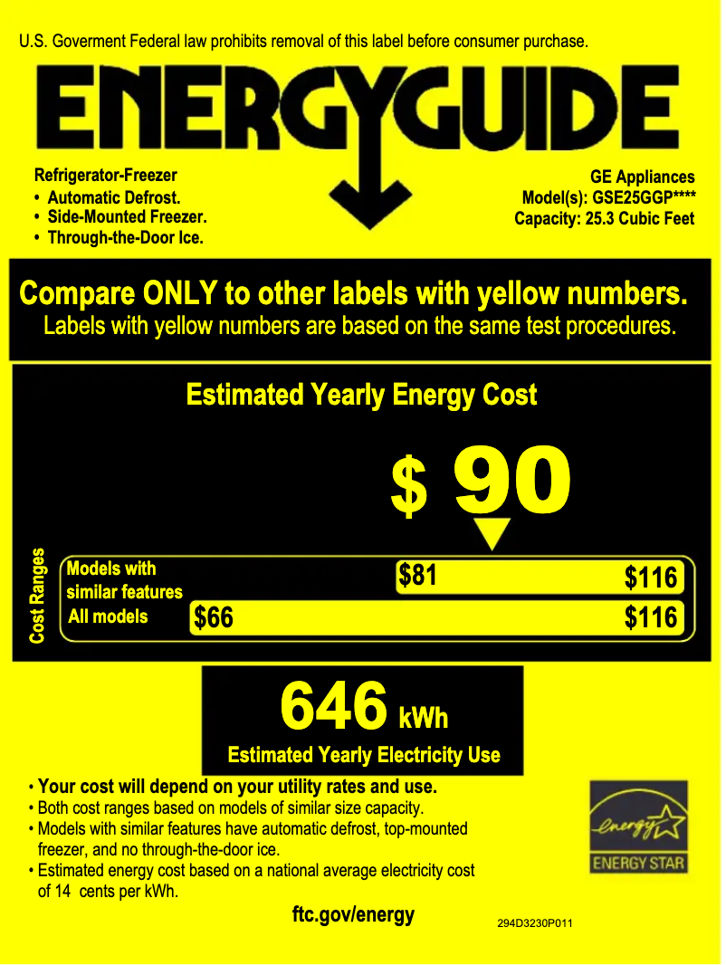 Image de la première page du manuel de l'appareil GSE25GGPWW