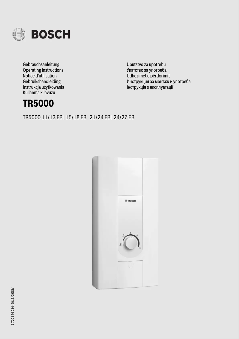 Image de la première page du manuel de l'appareil Tronic 5000