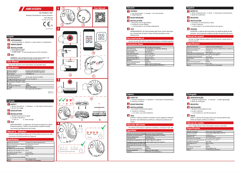 Page n°1 - Guide de démarrage rapide Hikvision DS-PDSMK-S-WE