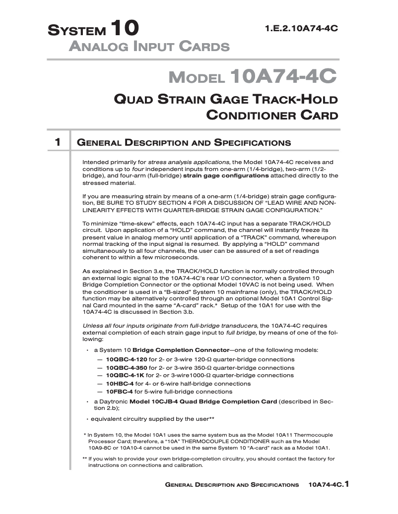 Image de la première page du manuel de l'appareil 10A74-4C