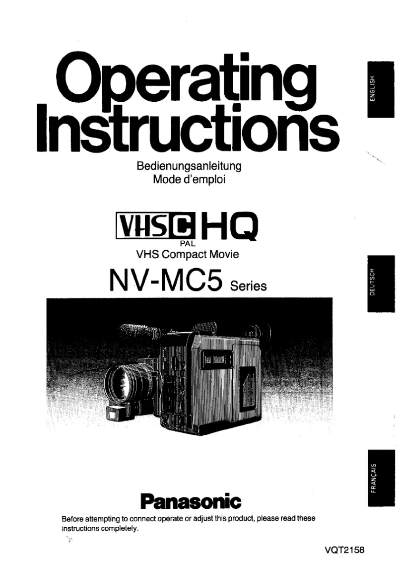 Page n°1 - Manuel utilisateur Panasonic NV-MC5B