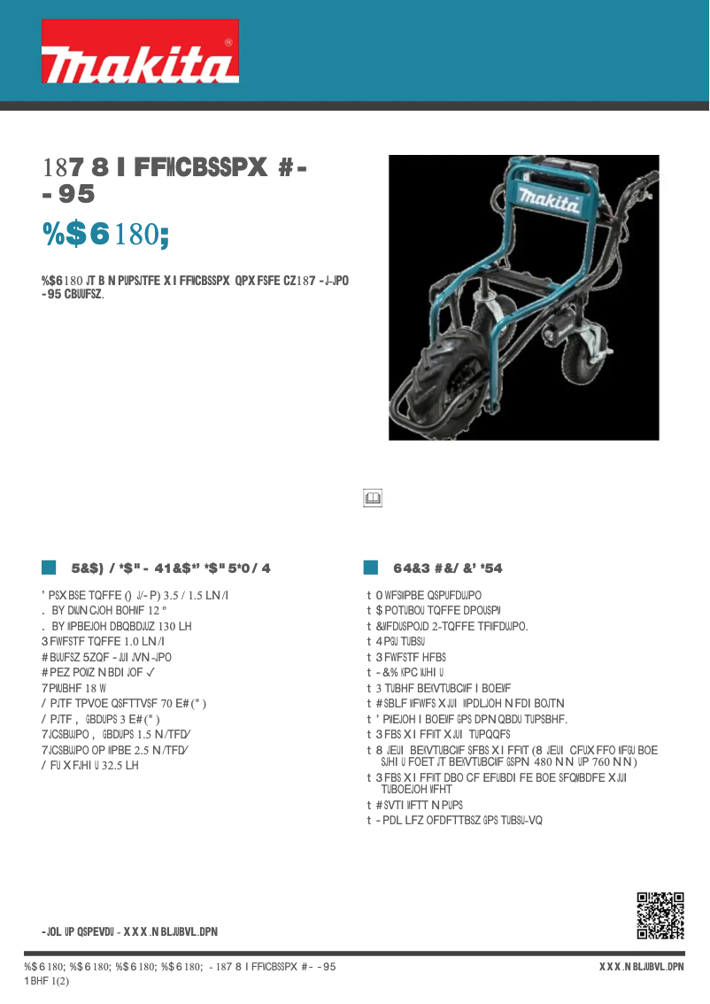 Image de la première page du manuel de l'appareil DCU180Z