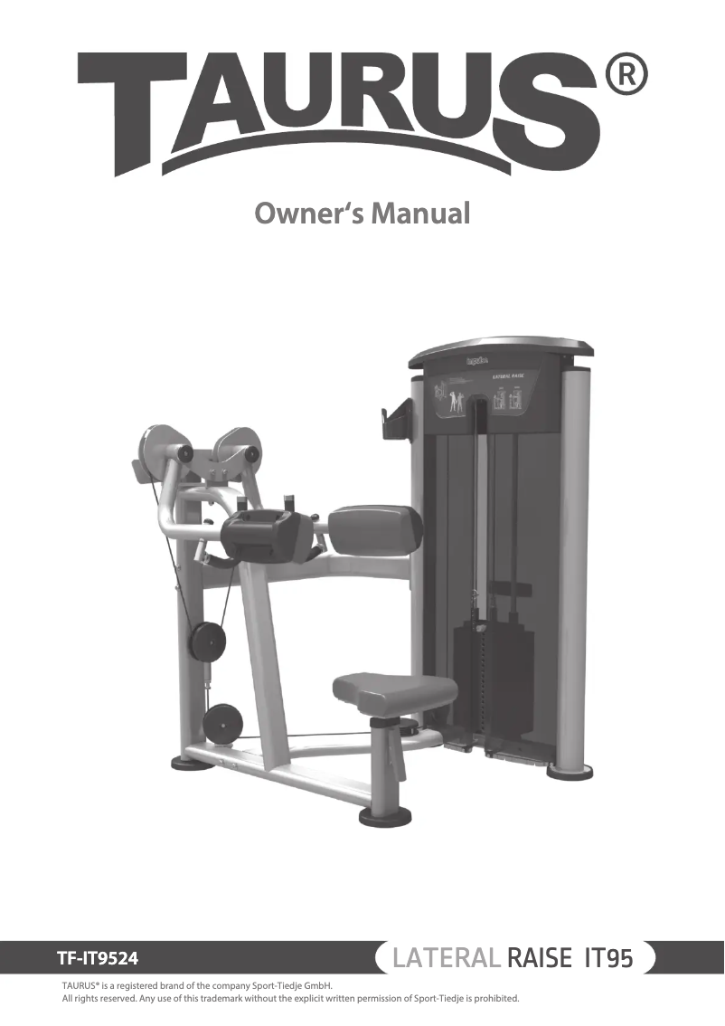 Imagen de la primera página del manual del dispositivo Lateral Raise IT95