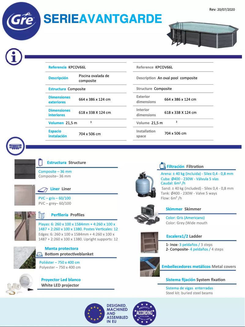Page n°1 - Fiche technique Gre KPCOV66L