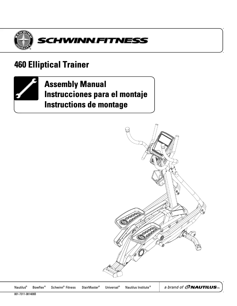 Page 1 de la notice Manuel utilisateur Schwinn 460